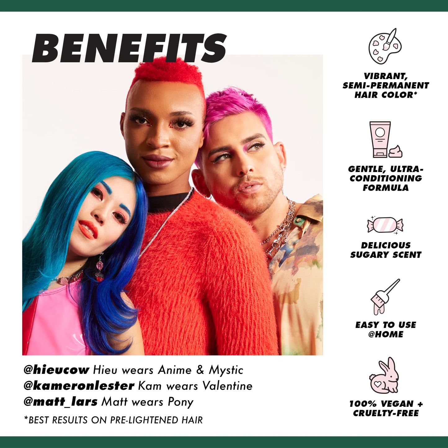 Lime Crime Unicorn Hair Dye Full Coverage, Sea Witch (Rich Teal) - Vegan and Cruelty Free Semi-Permanent Hair Color Conditions & Moisturizes