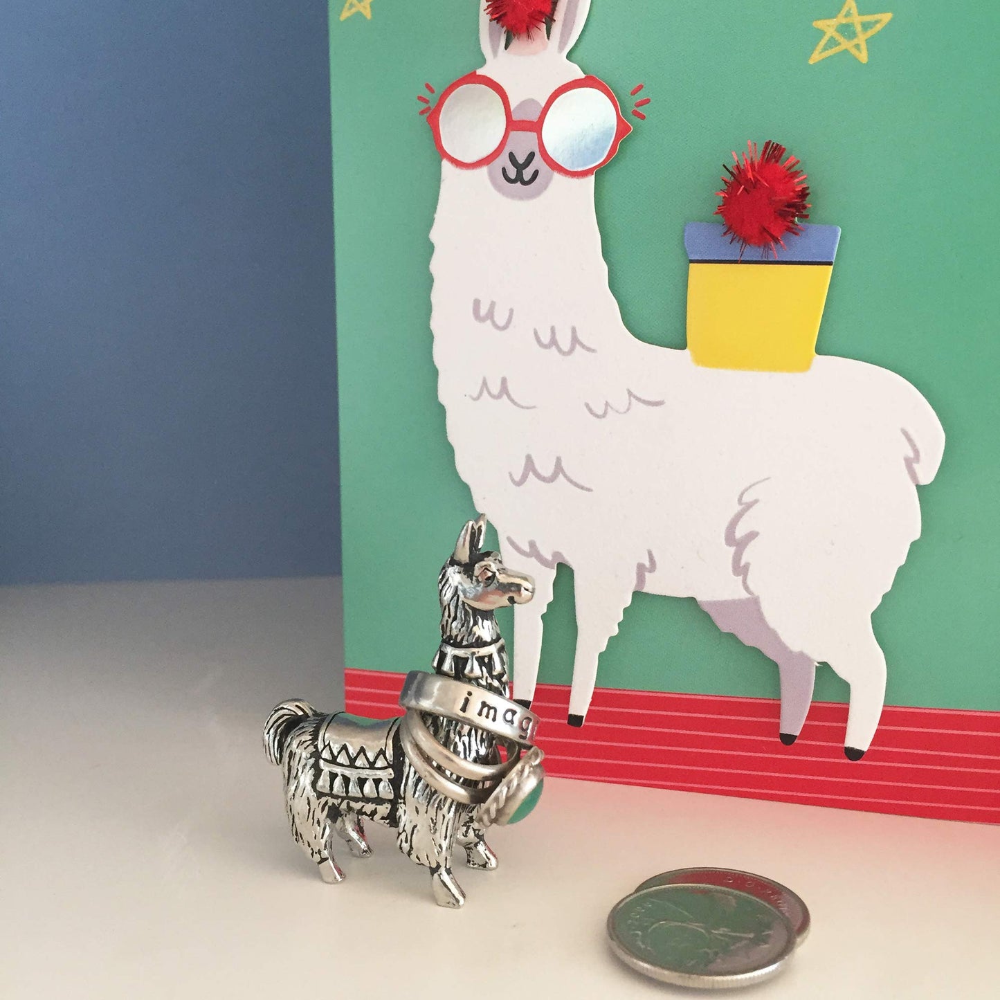Basic Spirit Llama Ring Holder Jewelry Holder Gift Box Whimsical