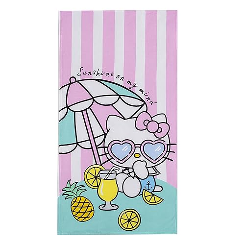 Northwest Hello Kitty Beach Towel, 30" x 60", Umbrella Drink