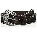 ARIAT Women's Floral Nailhead Edged Belt, Brown, Small