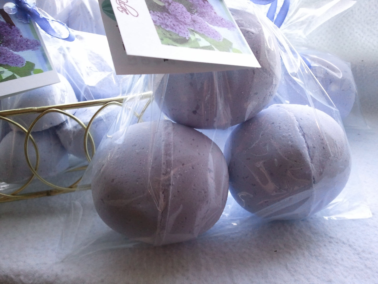 3 Lavender Luxury Bath Bombs, Large 5 oz Each, Handmade with Shea, Mango & Cocoa Butter, Ultra Moisturizing, Individually Hand Wrapped, Great for Dry…
