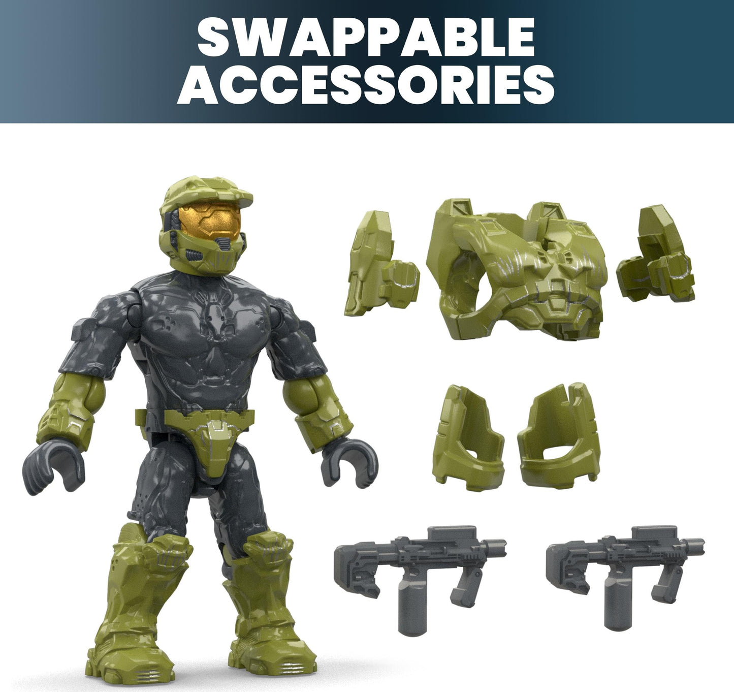 MEGA HALO Action Figures Building Set – 339-Piece Character Pack, 2-Inch Poseable Figures, Collectible Toy for Kids & Adults