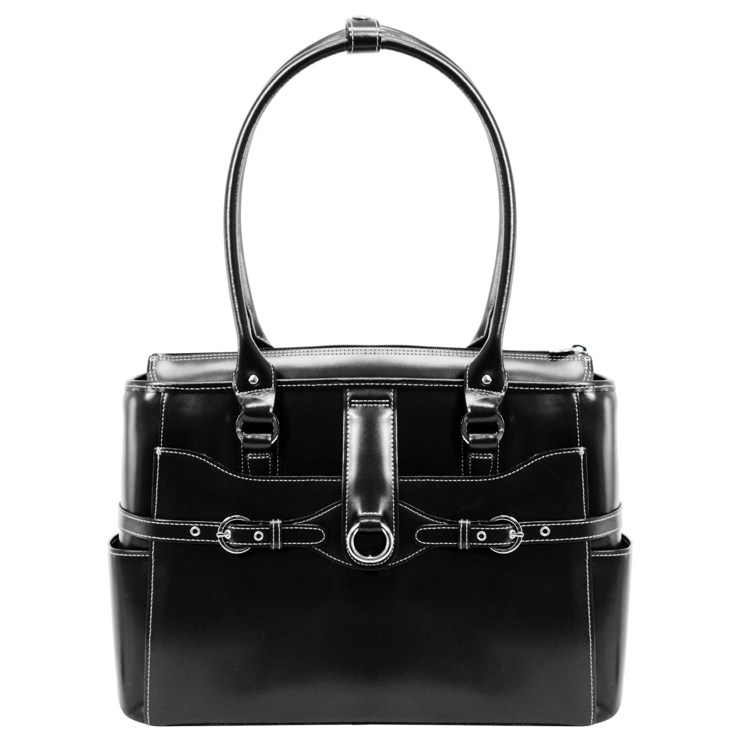 McKlein Willow Springs Leather Women's 15-inch Laptop Briefcase Handbag, Black