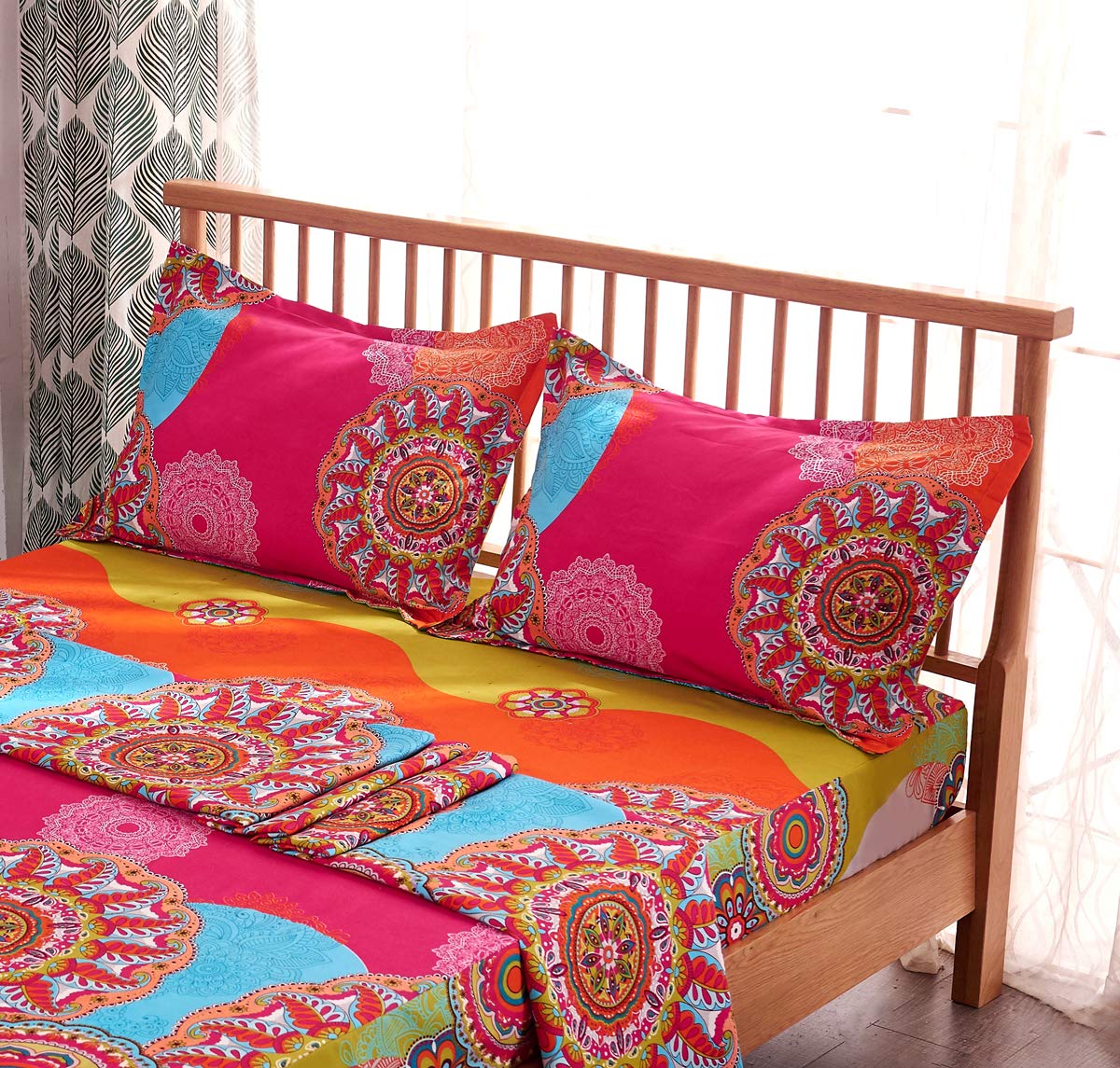 Pangzi Bohemian Lightweight Microfiber Bedding Pillowcases (Standard/Queen (20" x 30"), 2 Pillowcases)