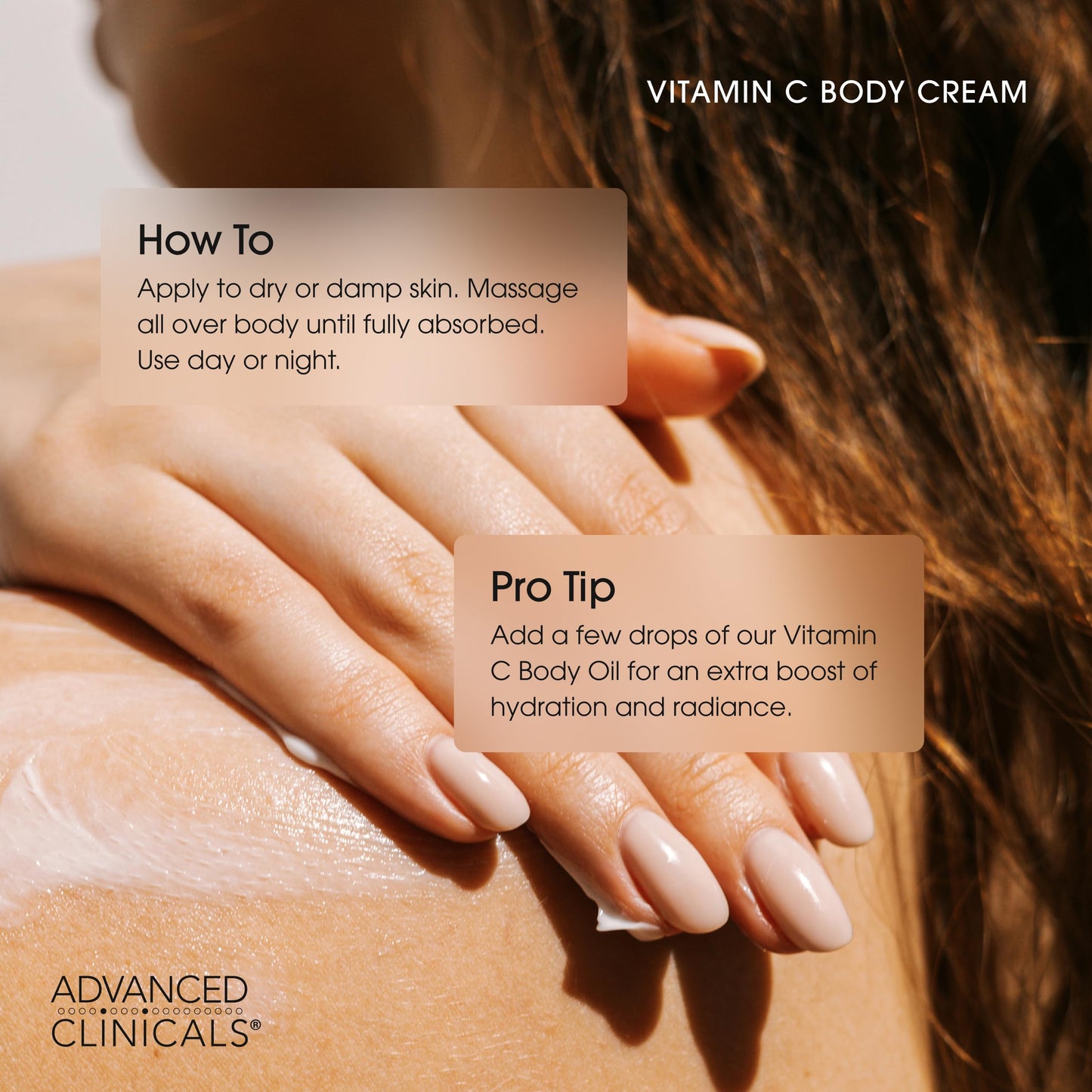 Advanced Clinicals Vitamin C Cream Visibly Brightening Body Lotion | Vitamin C Moisturizer Skin Care Body Cream For Women & Men Visibly Improves Look Beauty and Personal Care Advanced Clinicals