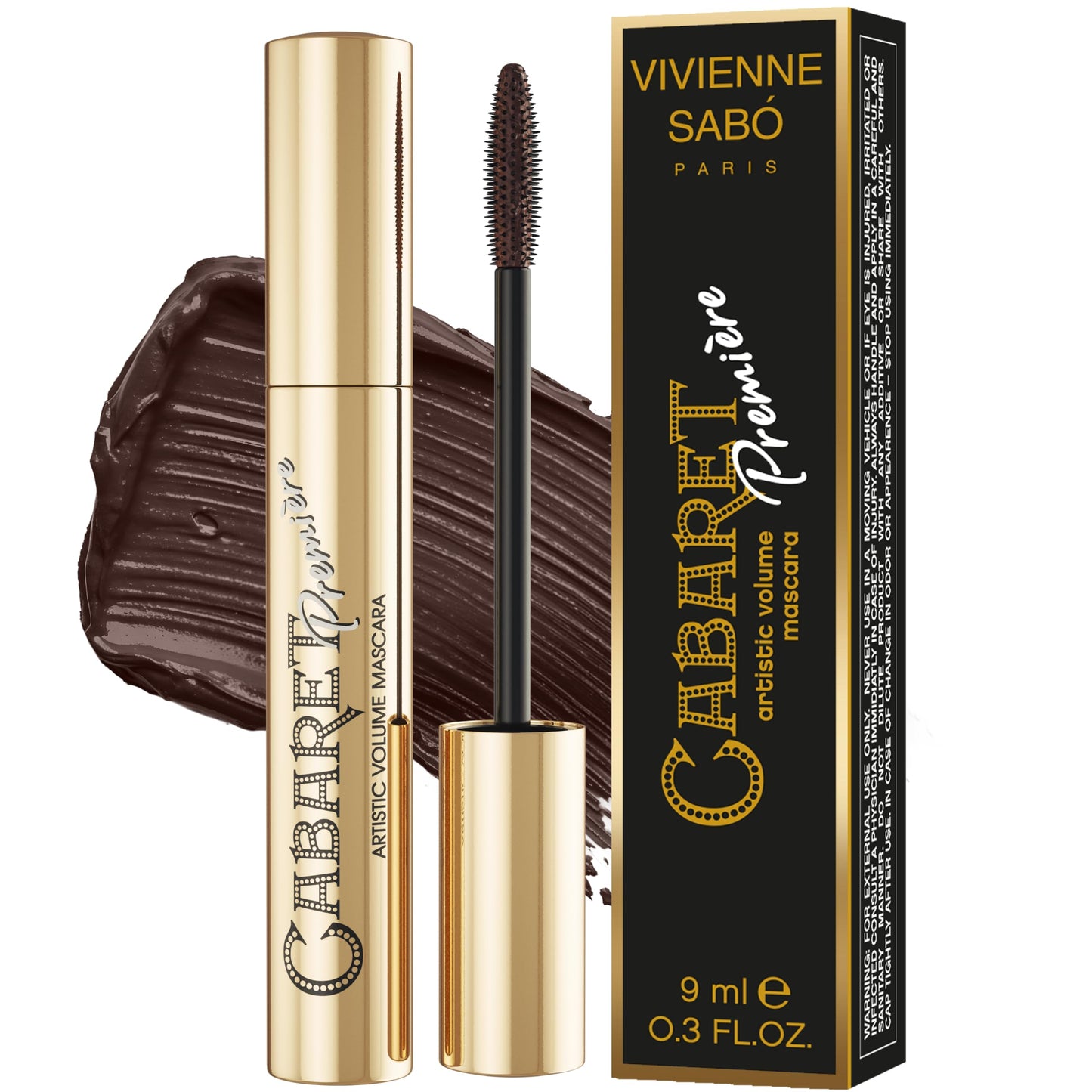 Vivienne Sabó Cabaret Premiere Brown Mascara, Volume and Length, Defining, Curling, No Flaking, No Clumping, Smudge Proof, Washable, Cruelty-Free Beauty and Personal Care Vivienne Sabó Default Title