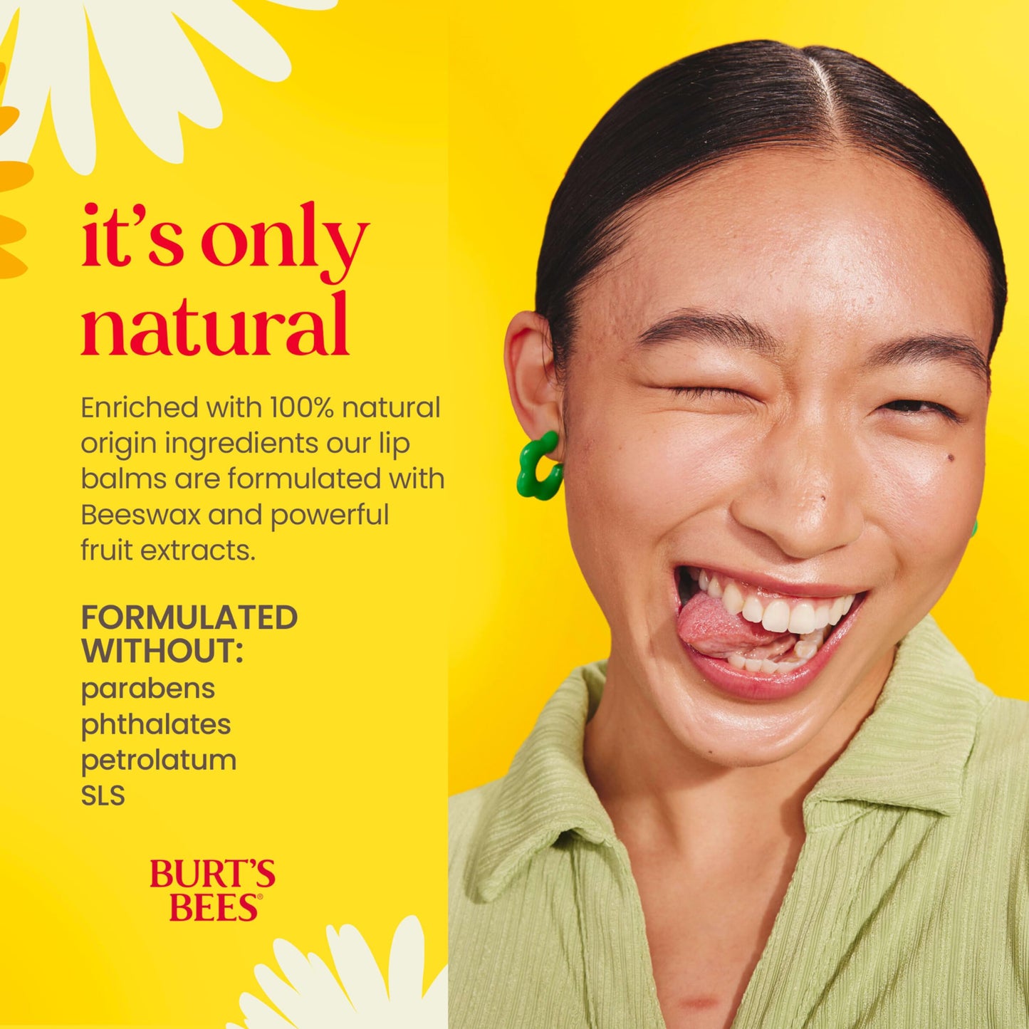 Burt's Bees Watermelon Lip Balm, Lip Moisturizer With Responsibly Sourced Beeswax, Tint-Free, Natural Conditioning Lip Treatment, 1 Tube, 0.15 oz.