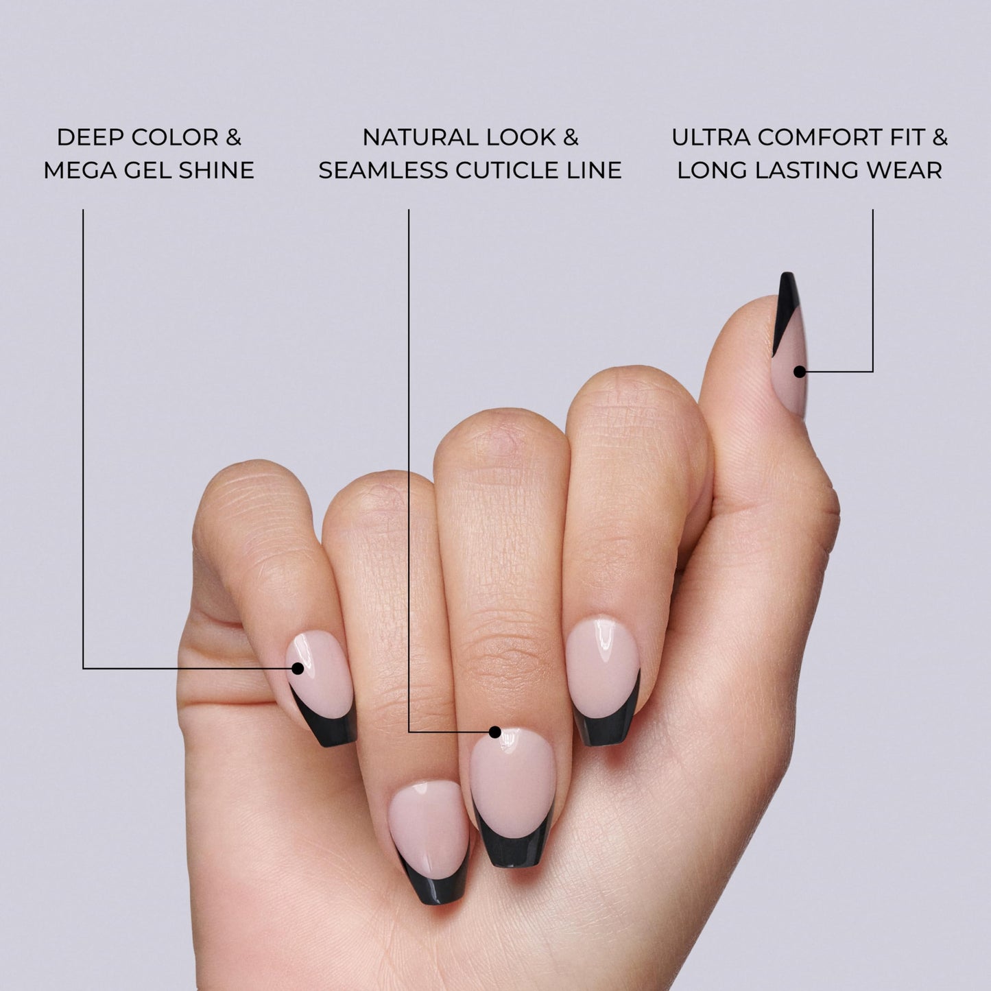 KISS Salon Acrylic, Press On Nails, Nail glue included, 'Flame', Black, Short Size, Coffin Shape, Includes 28 Nails, 2g glue, 1 Manicure Stick, 1 Mini Beauty & Personal Care KISS