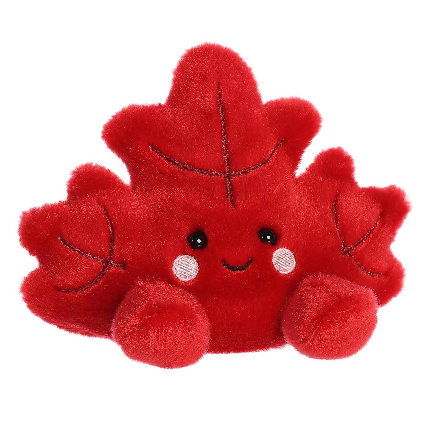 Aurora® Adorable Palm Pals™ Fall Maple Leaf™ Stuffed Animal - Pocket-Sized Play - Collectable Fun - Red 5 Inches