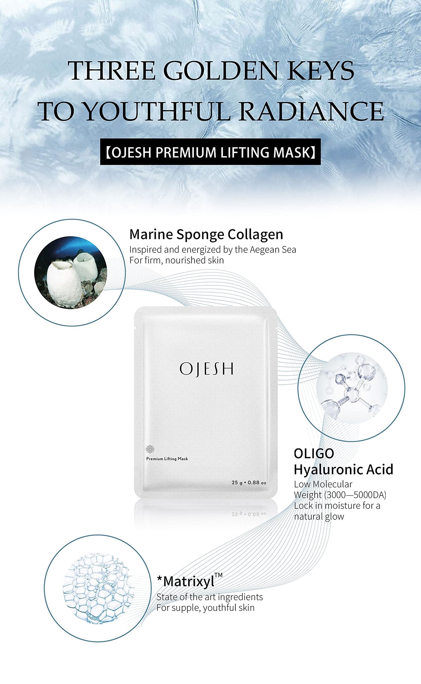 Ojesh Premium Lifting Mask - Face Masks Skincare?Hydrating Masks?Moisturizing?Brightening and Soothing?Anti-aging?Collagen Essential Lifting & Firming