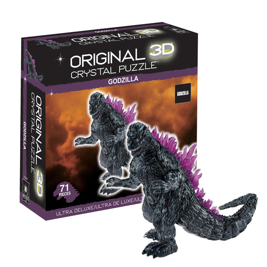 Bepuzzled, Godzilla Ultra Deluxe 3D Crystal Puzzle, for Godzilla Lovers, Collectors and Puzzlers Ages 12 and Up