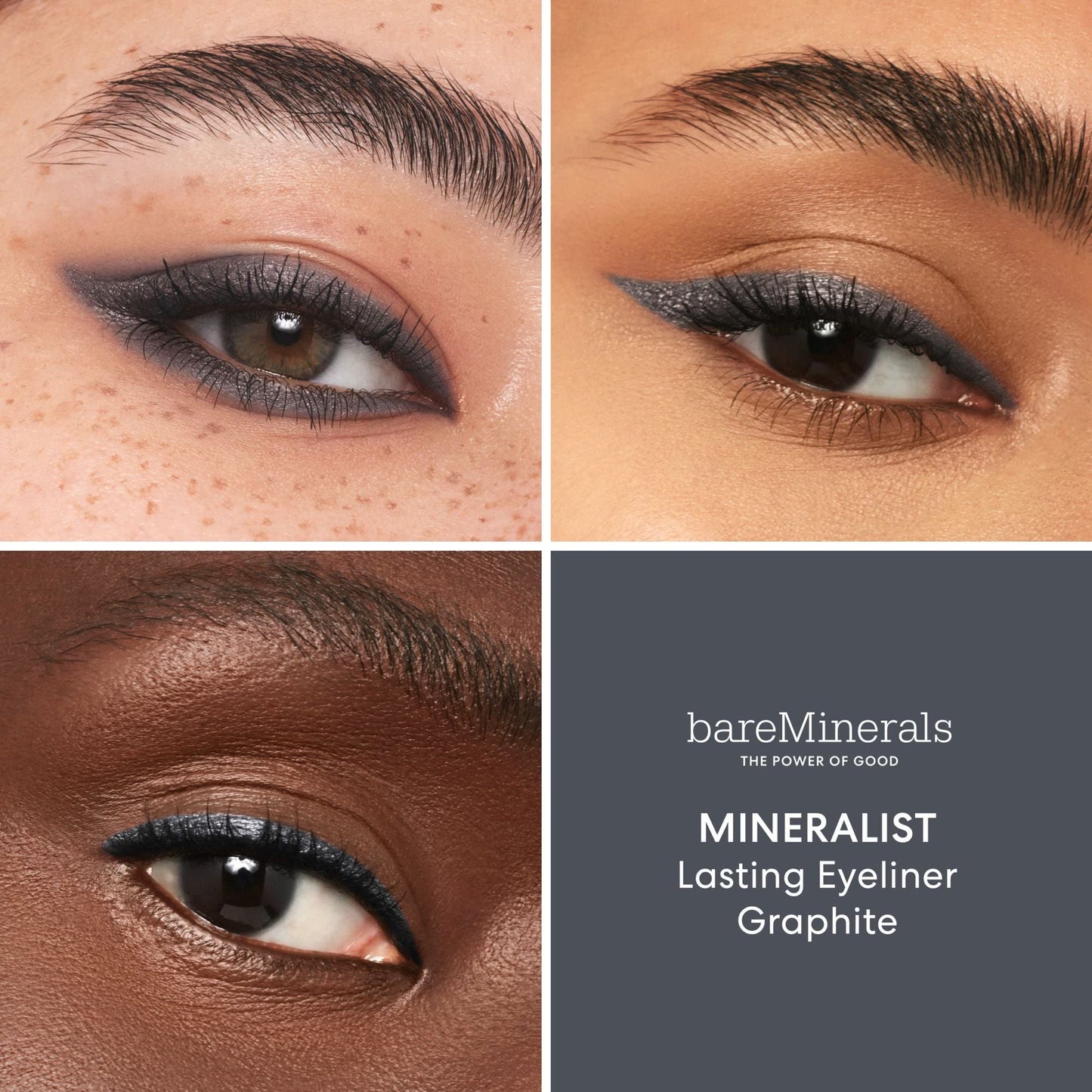 bareMinerals Mineralist Lasting Eyeliner, Graphite, Vegan, Cruelty-Free & Dermatologist-Tested
