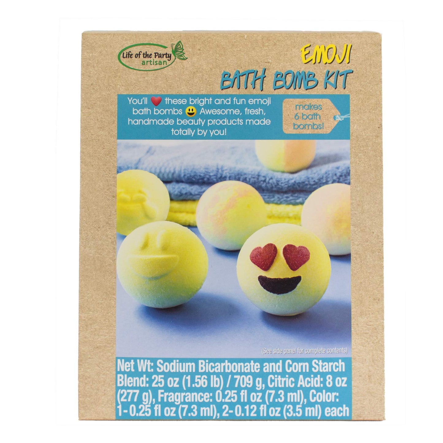 Life of the Party Emoji Bath Bomb Kit,