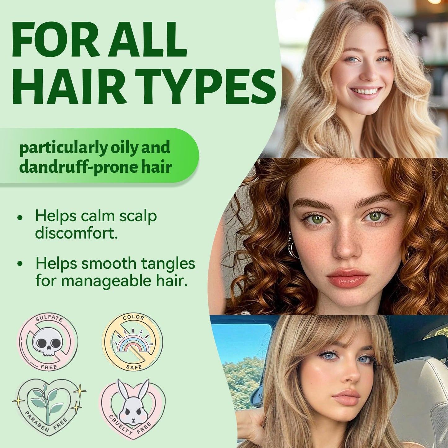 LUSETA Tea Tree Mint Shampoo and Conditioner for Hair Cleaning, Clarifying with Lavender, Tea Tree & Peppermint Oil, Soothe the Scalp, Fight Itchy