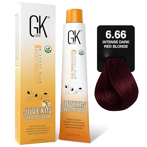 GK HAIR Global Keratin Professional Hair Color Cream Tube (3.4 Fl Oz/100ml) Nourishing & Cleansing Colors for Styling High Performance Long Lasting