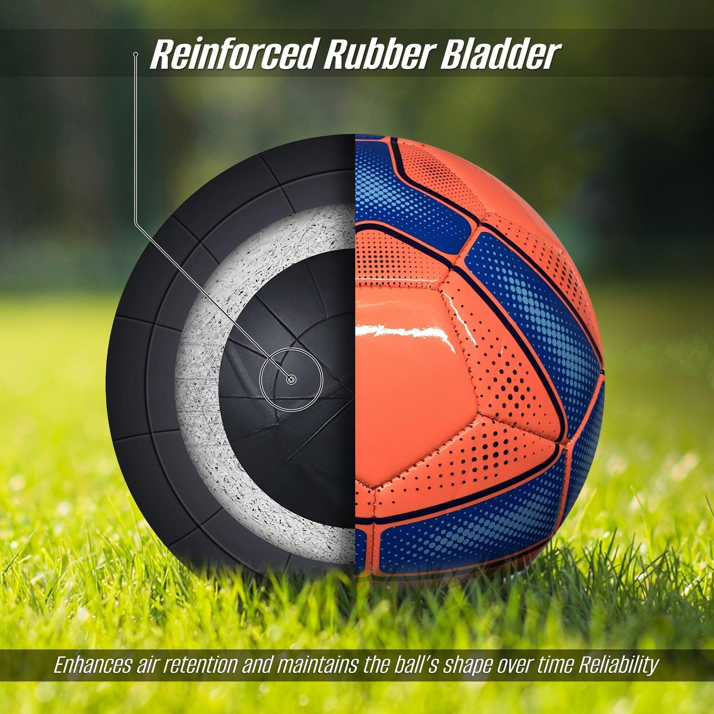 Vizari Cordoba Soccer Balls for Youth, Adult, Kids - Sizes 3, 4, 5 - Red, Orange, Blue, Pink & Yellow (Pack of 1, 6, 12)