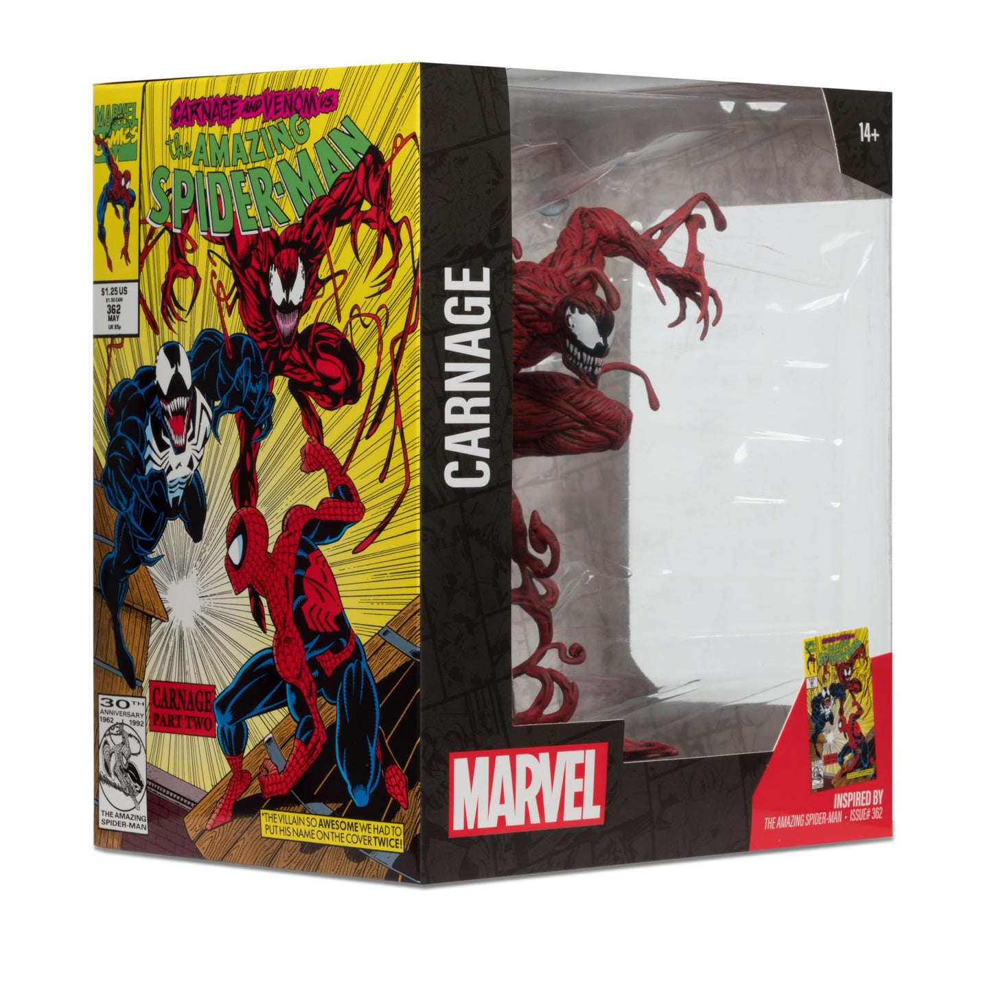 McFarlane Toys Marvel Carnage 1:10th Scale Collectible with Scene (The Amazing Spider-Man #362)