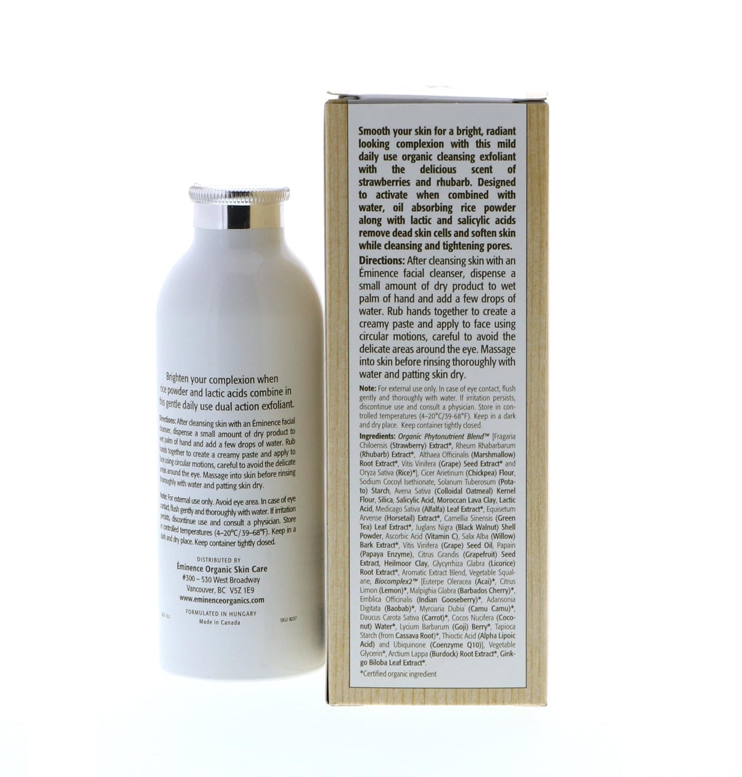 Strawberry Rhubarb Dermafoliant With Lactic Acid by Eminence for Unisex - 4.2 oz Exfoliator