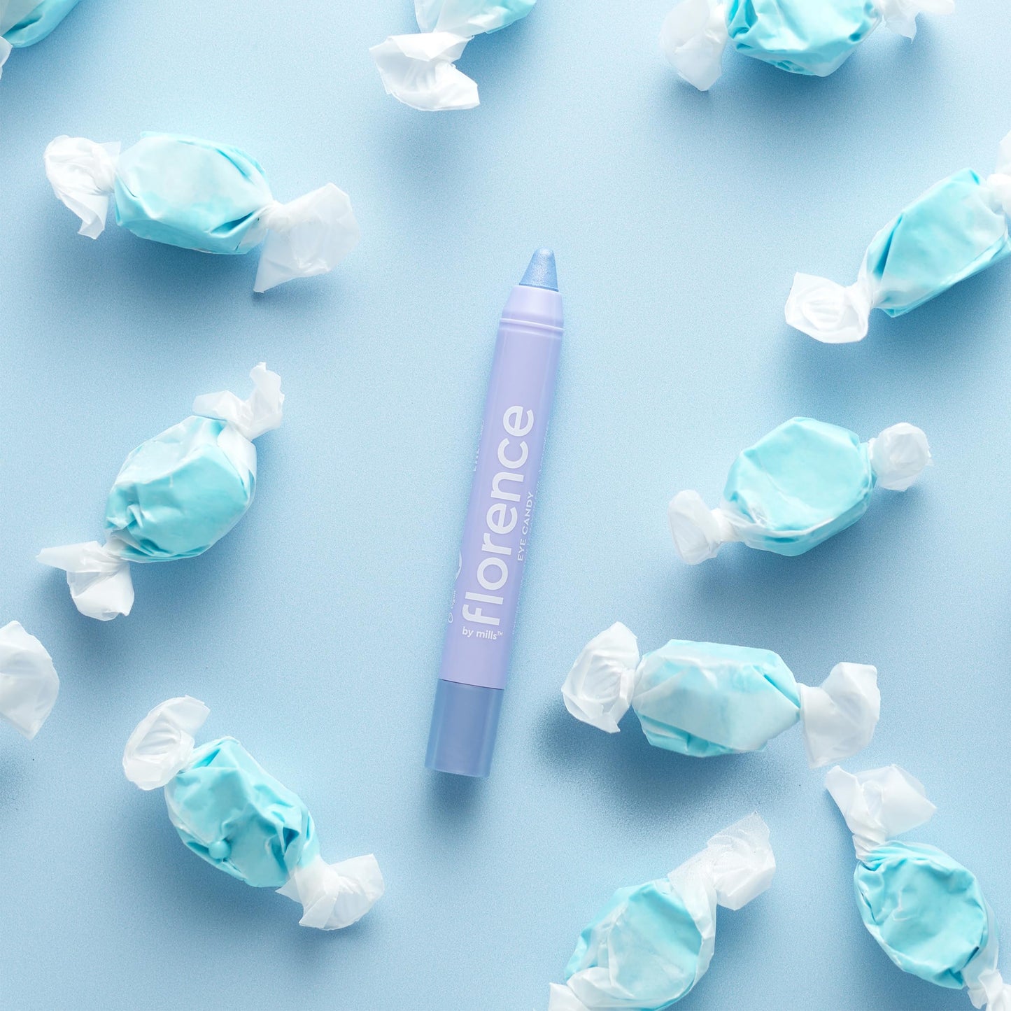 florence by mills Eyecandy Eyeshadow Stick, Taffy (electric blue), 0.063 oz/ 1.8g