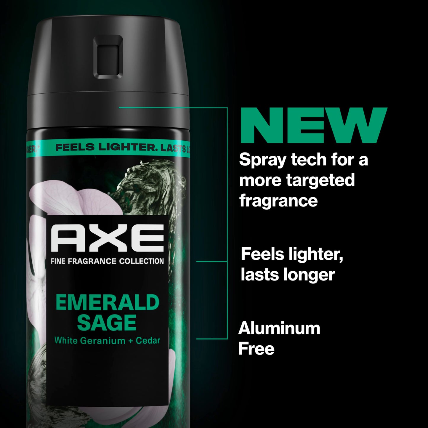 AXE Fine Fragrance Collection Body Spray 3 Count Emerald Sage 72 Hour Freshness Aluminum Free 2.9 oz Beauty and Personal Care AXE