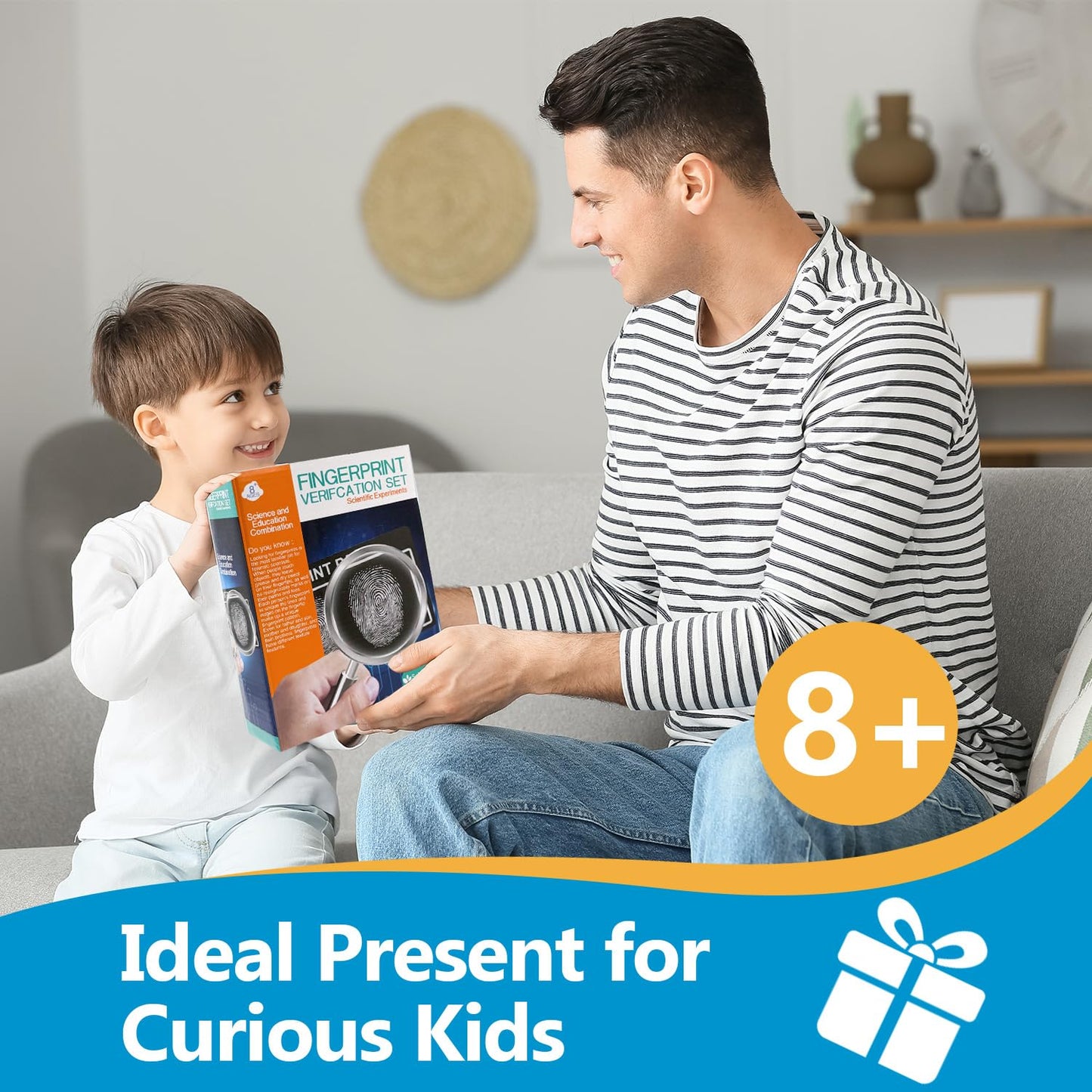 Detective Fingerprint Lab Kit for Kids – Fun STEM Science Experiment & Investigation Toy Gift for Boys & Girls Ages 6-12