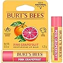 Burt's Bees 100% Natural Moisturizing Lip Balm, Pink Grapefruit with Beeswax & Fruit Extracts, 1 Tube