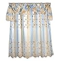 Popular Bath 961669 Ombre Rose, Shower Curtain Sheer LACE, Blue