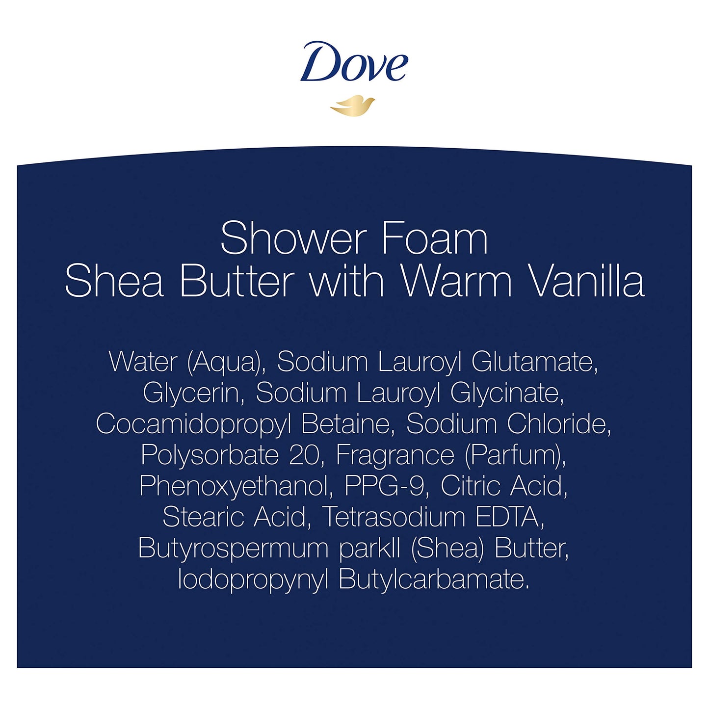 Dove Shower Foam Shea Butter With Warm Vanilla Foaming Body Wash, 13.5 Oz