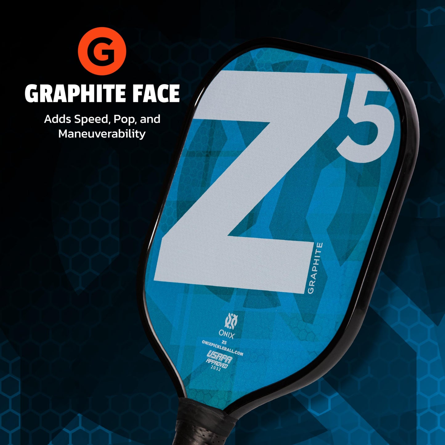 ONIX Graphite MOD Z5 Graphite Carbon Fiber Pickleball Paddles with Cushion Comfort Pickleball Paddle Grip - USA Pickleball Approved