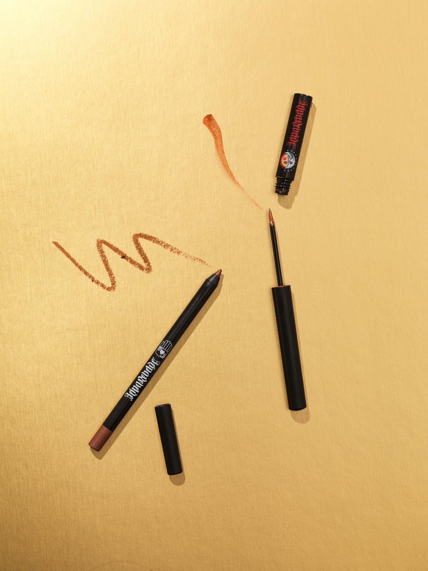 REINA REBELDE Bronze Eyeliner Pencil (Ponte Las Pilas) / Full Intensity Rich Color Payoff with Water Resistant Finish/Sharpenable/Glides on Smoothly