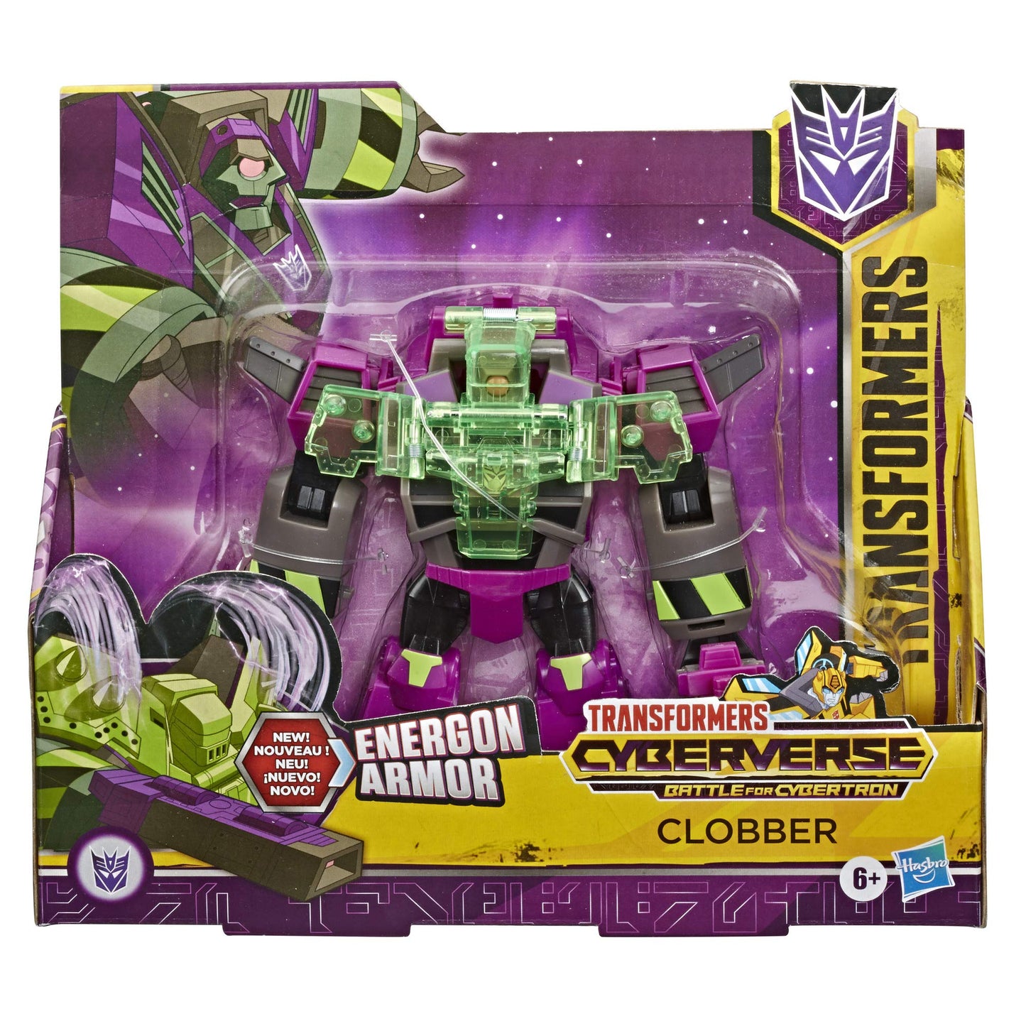 Transformers Toys Cyberverse Ultra Class Clobber Action Figure - Combines with Energon Armor to Power Up - for Kids Ages 6 and Up, 6.75-inch
