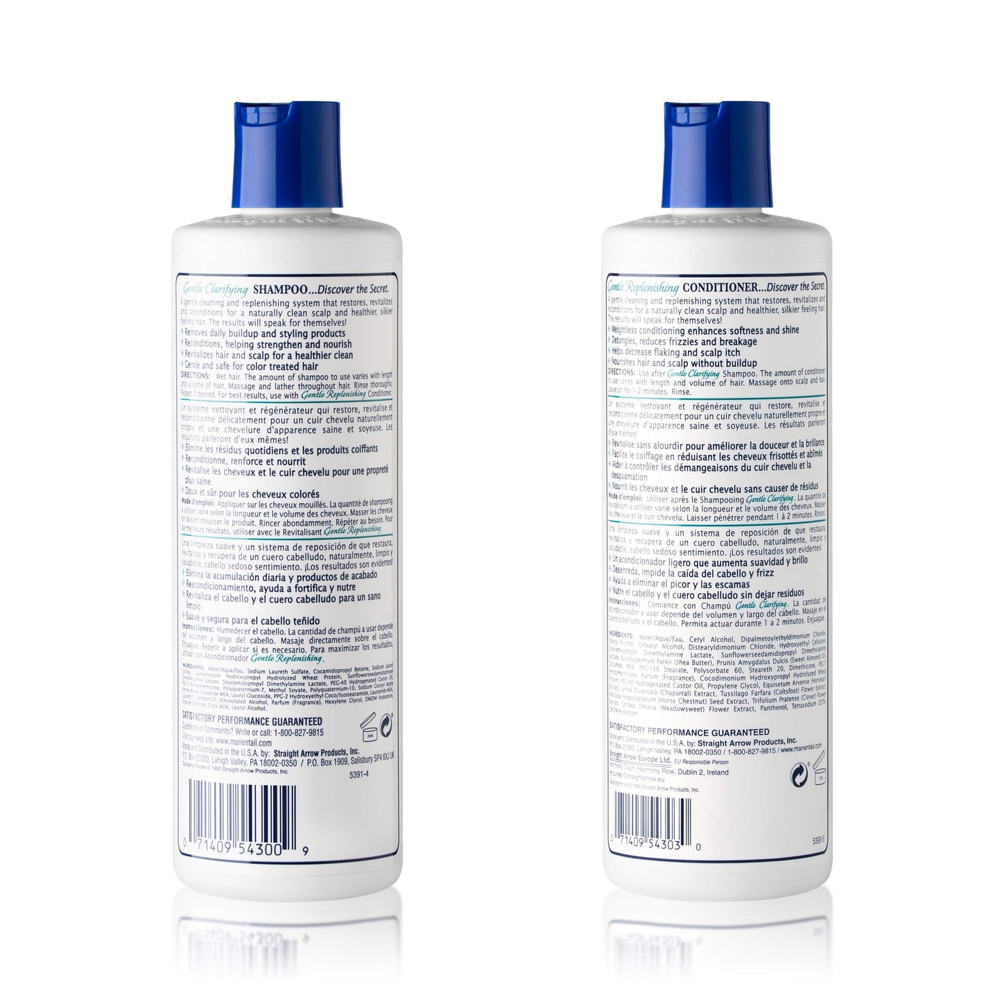 Mane 'n Tail Gentle Clarifying Shampoo & Replenishing Conditioner (12 oz Each) - Removes Build-Up, Restores & Revitalizes for Healthy, Silky Hair
