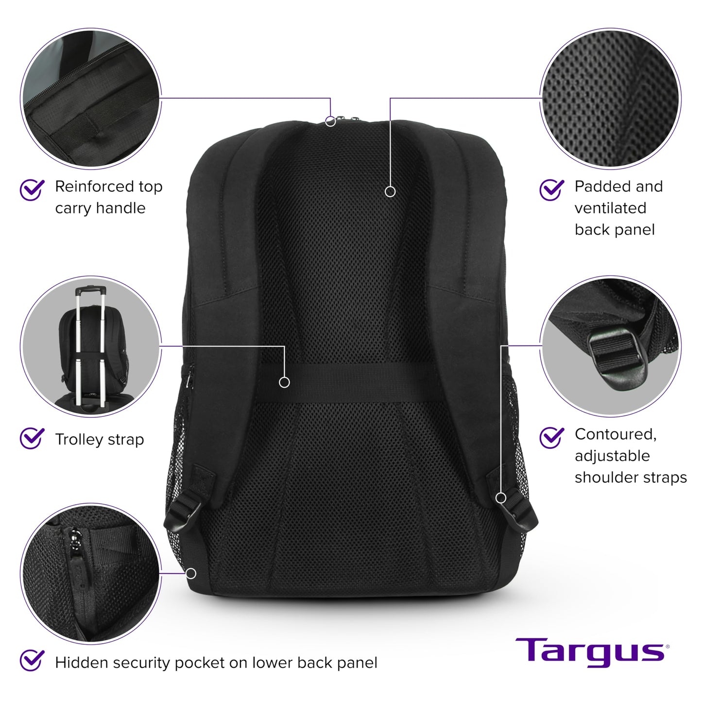 Targus Laptop Backpack 16 Inch Ascend Black
