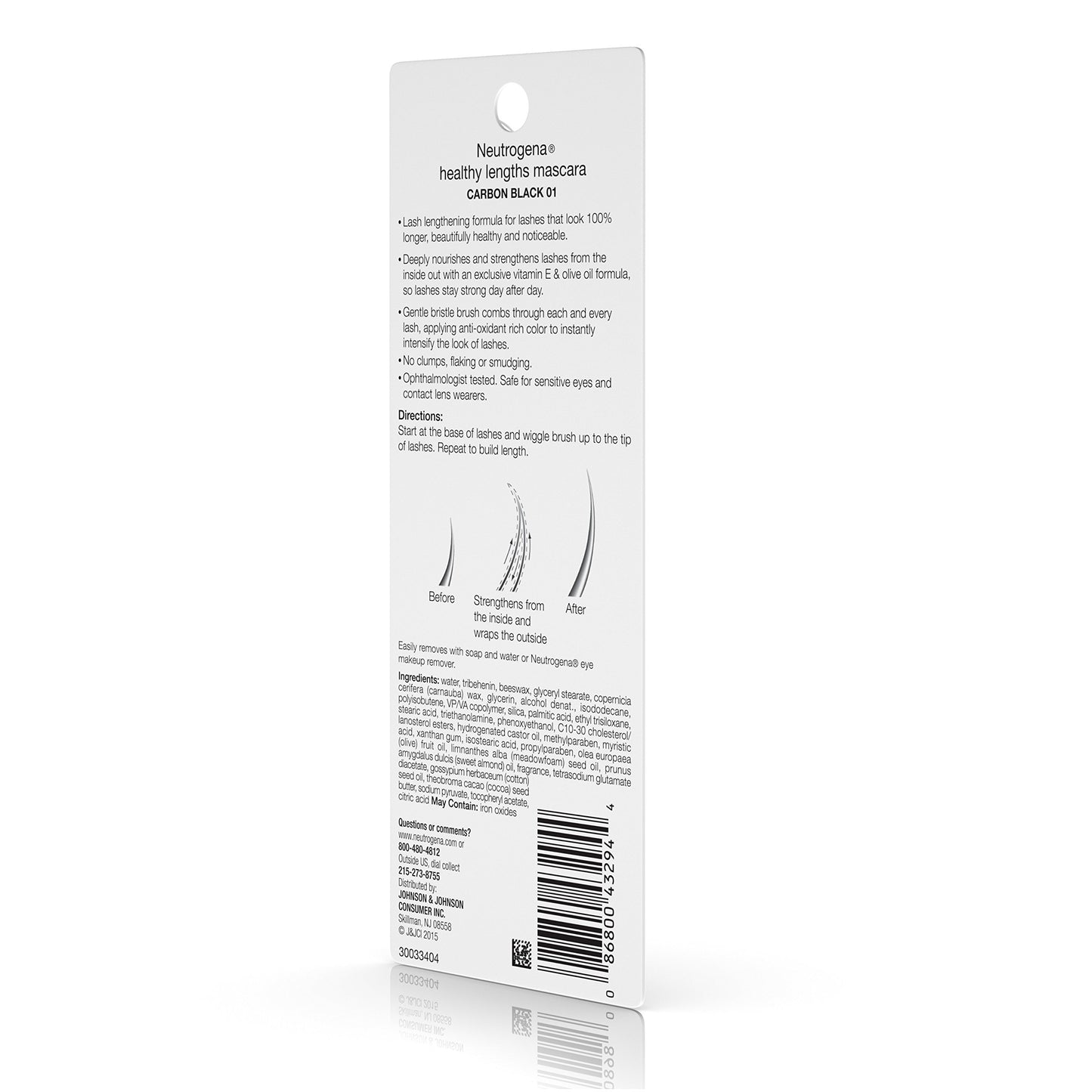 Neutrogena Healthy Lengths Mascara, Carbon Black 01, 0.21 Ounce