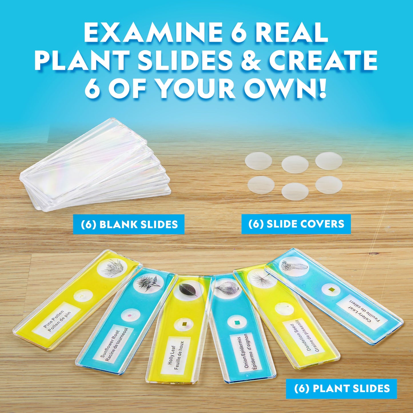 Blue Marble National Geographic Junior Microscope – Kids Science Kit with 250x Magnification, 12 Slides & Lab Guide, STEM Toy Ages 6–12