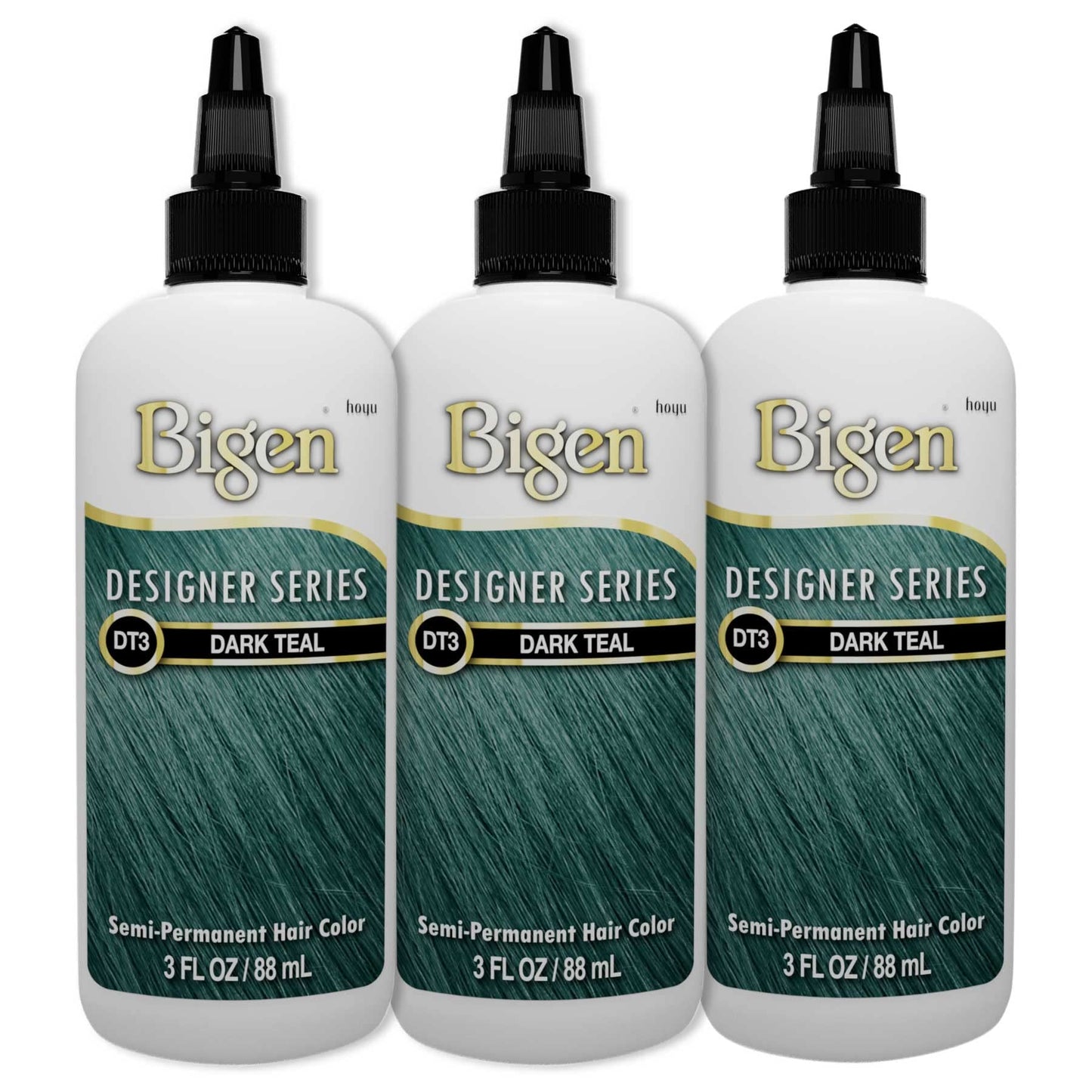Bigen DT3 Dark Teal Designer Series Semi-Permanent Hair Color (pack of 3)