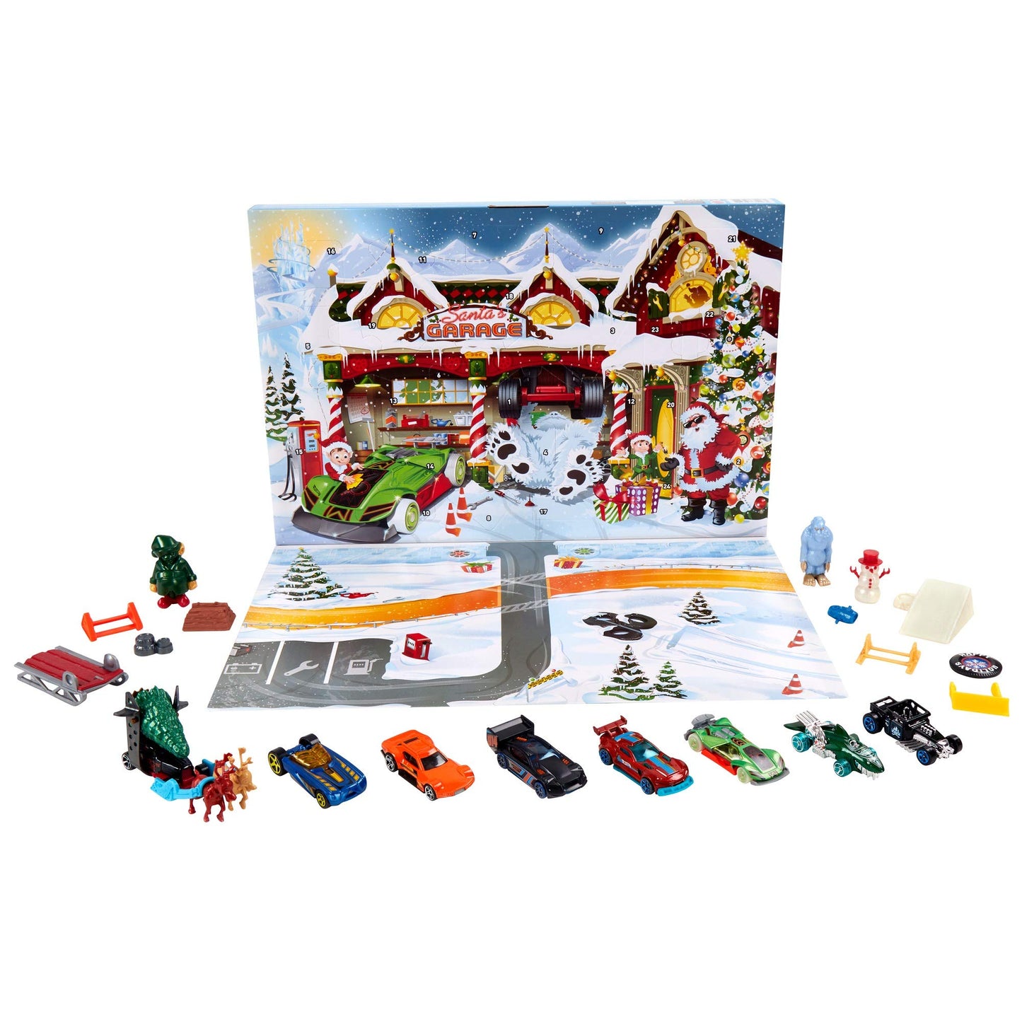 Hot Wheels Advent Calendar 24 Day Holiday Surprises with Cars and Accessories Ages 3 and Older