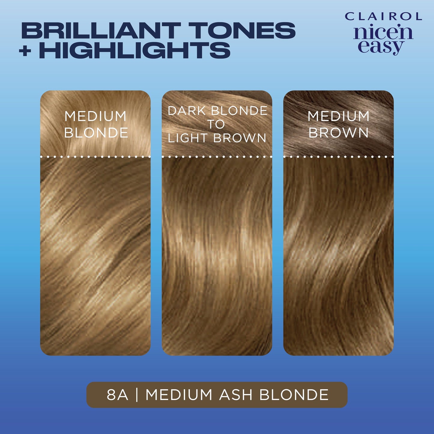 Nice N Easy, Med Ash Blonde 8A, 1 Count