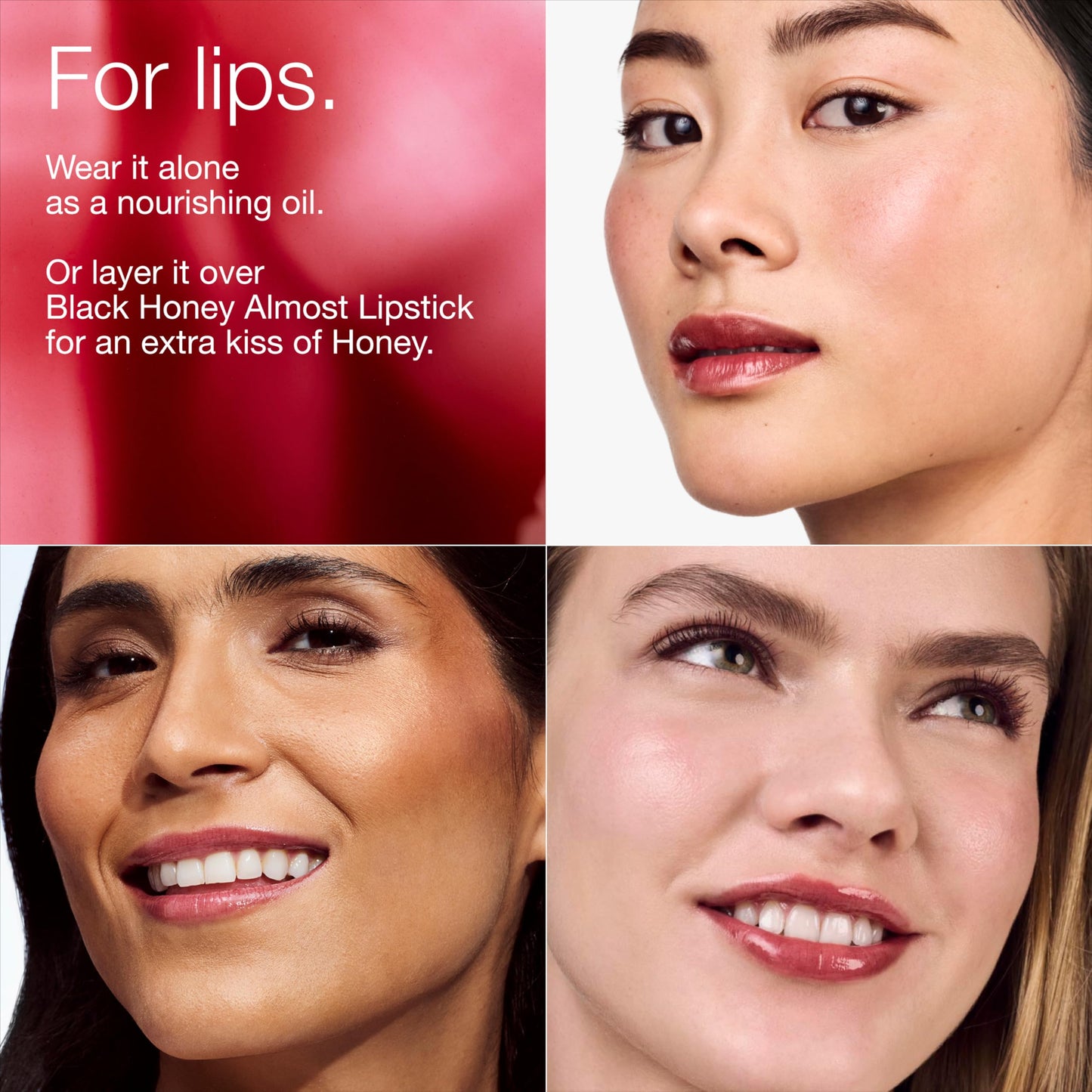Clinique Pop Lip + Cheek Tinted Oil in Black Honey | Conditions Lips + Gives Cheeks a Natural, Dewy Flush