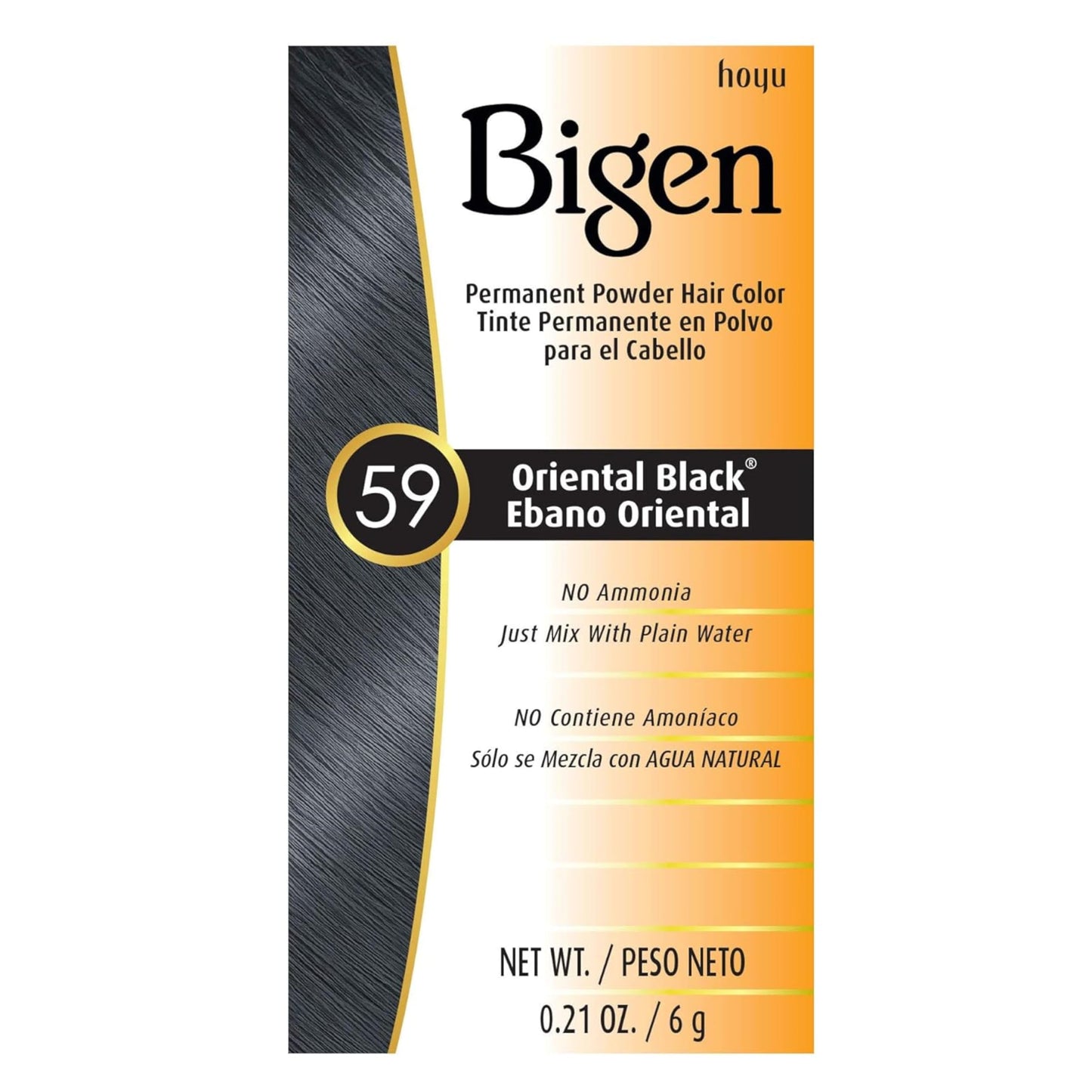 Bigen Permanent Powder Hair Color 59 Oriental Black 1 ea (Pack of 12)