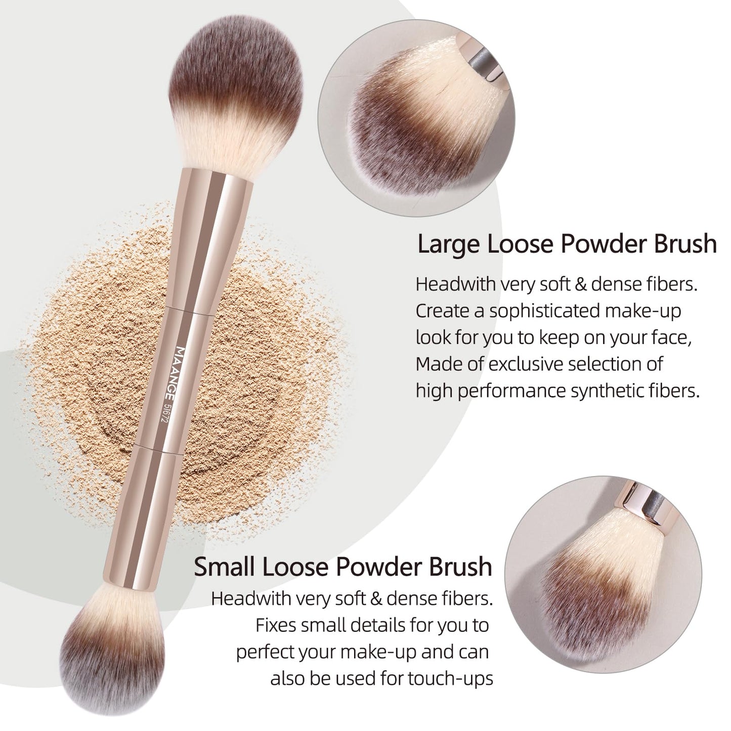 MAANGE 20 Pcs Makeup Brushes with Gift Box, Double-End Multi-functional Makeup Brushes for Blending Liquid Powder Concealer Cream Blush Beauty and Personal Care MAANGE