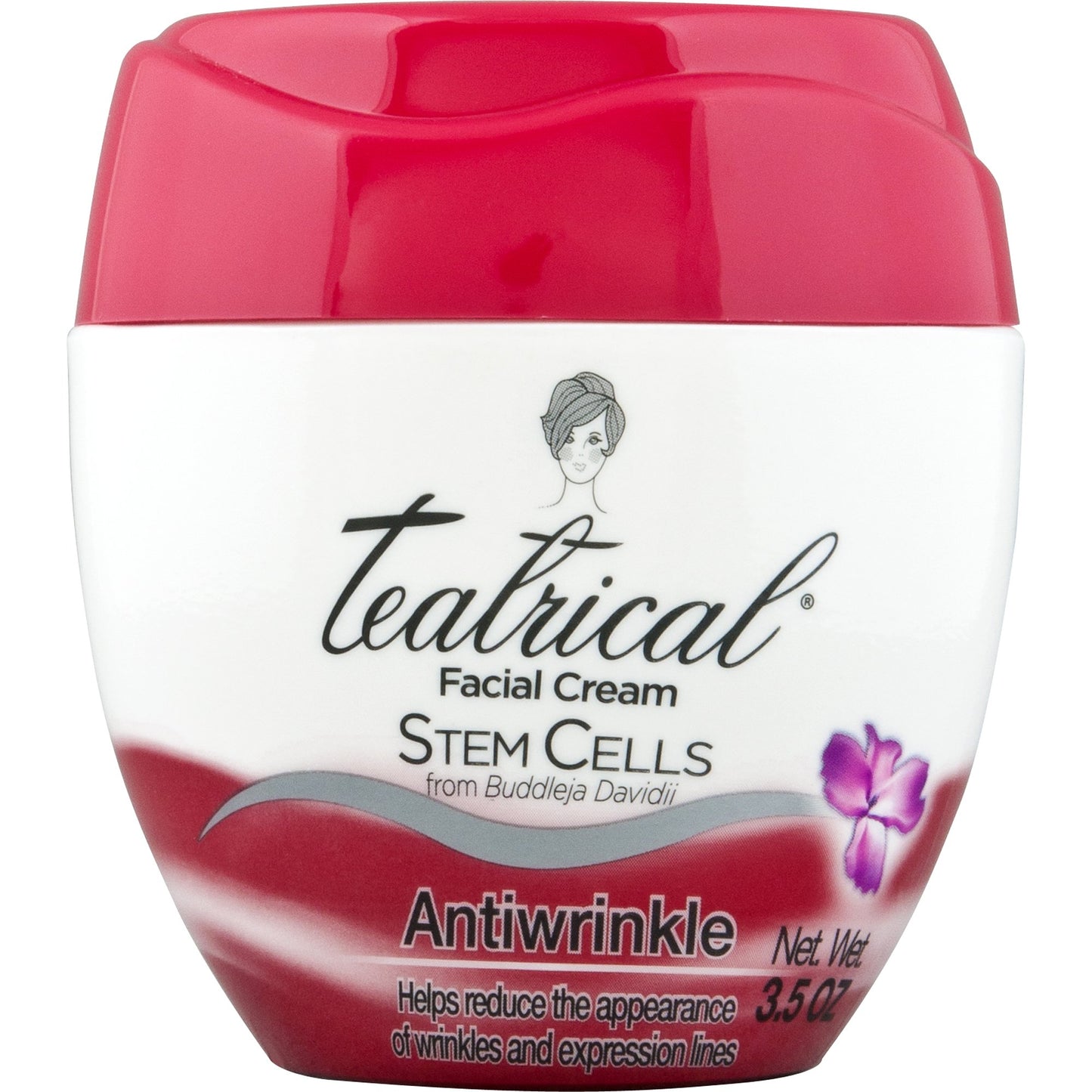 TEATRICAL Anti-Wrinkle Cream with Buddleja Davidii Stem Cells, Floral, 3.5 Ounces,6-50240-01641-7