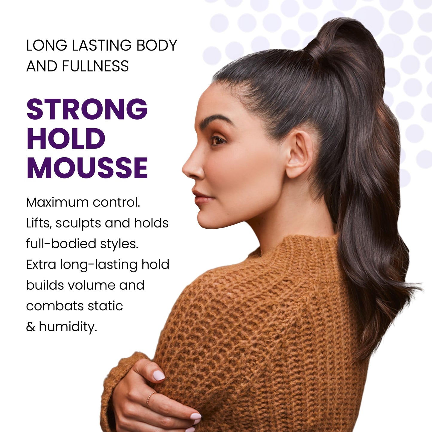 ALOXXI Strong Hold Mousse Volumizing Foam for Long-Lasting Fullness and Humidity Protection, 6.7 Oz