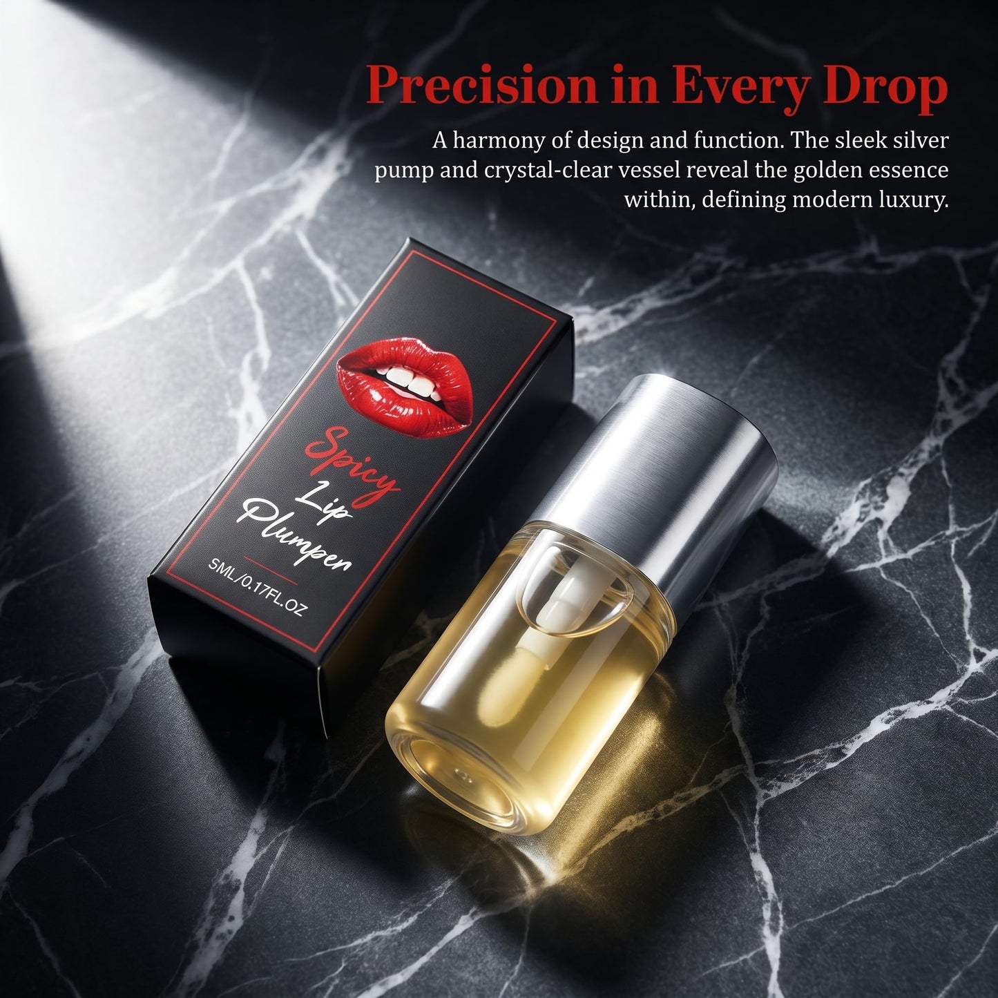 SLTCZHTZEP Spicy Plumping Lip Oil, Moisturizing Lip Plumper Gloss for Fuller Looking Lips & Fine Lines,5ml