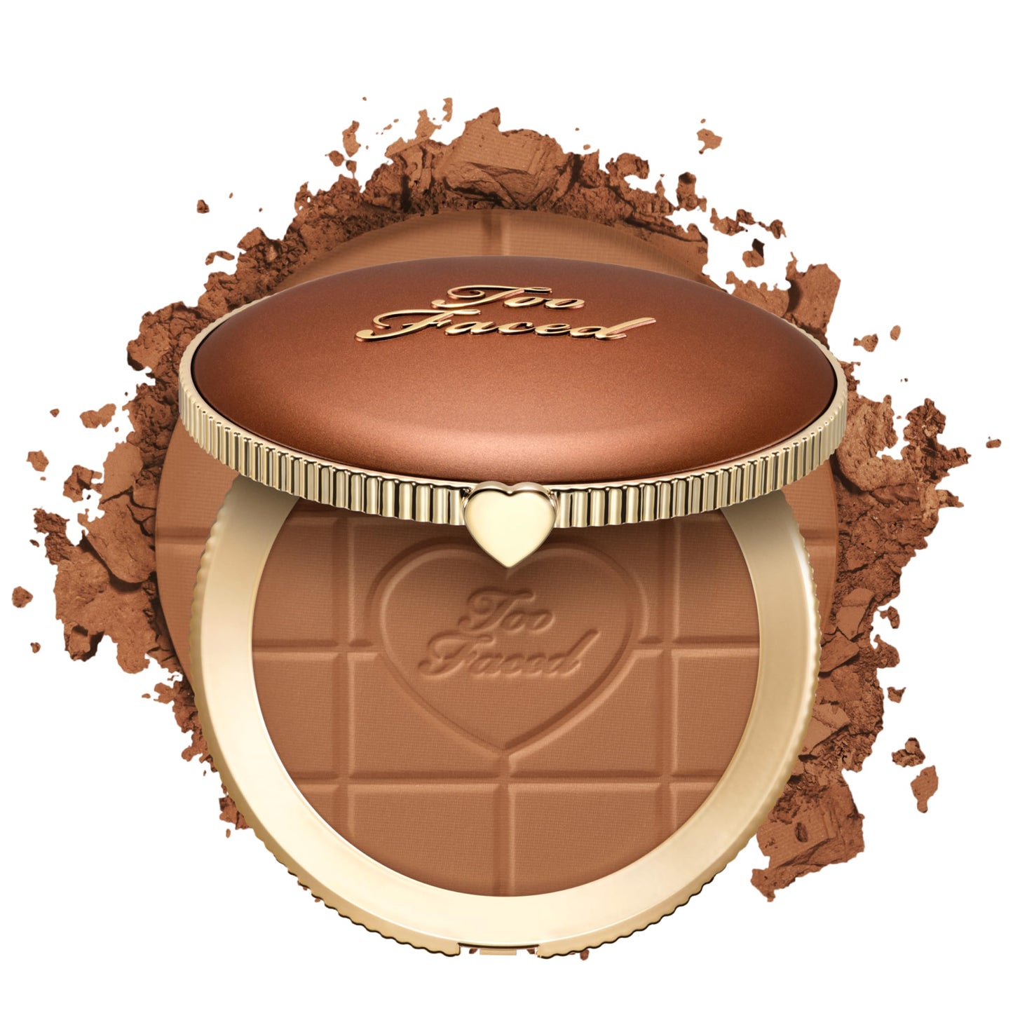 Too Faced Chocolate Soleil Matte Blurring Bronzer | Matte Bronzer Powder that Mimics Natural Skin for Blurred Sun-Kissed Effect, Milk Chocolate, 0.28