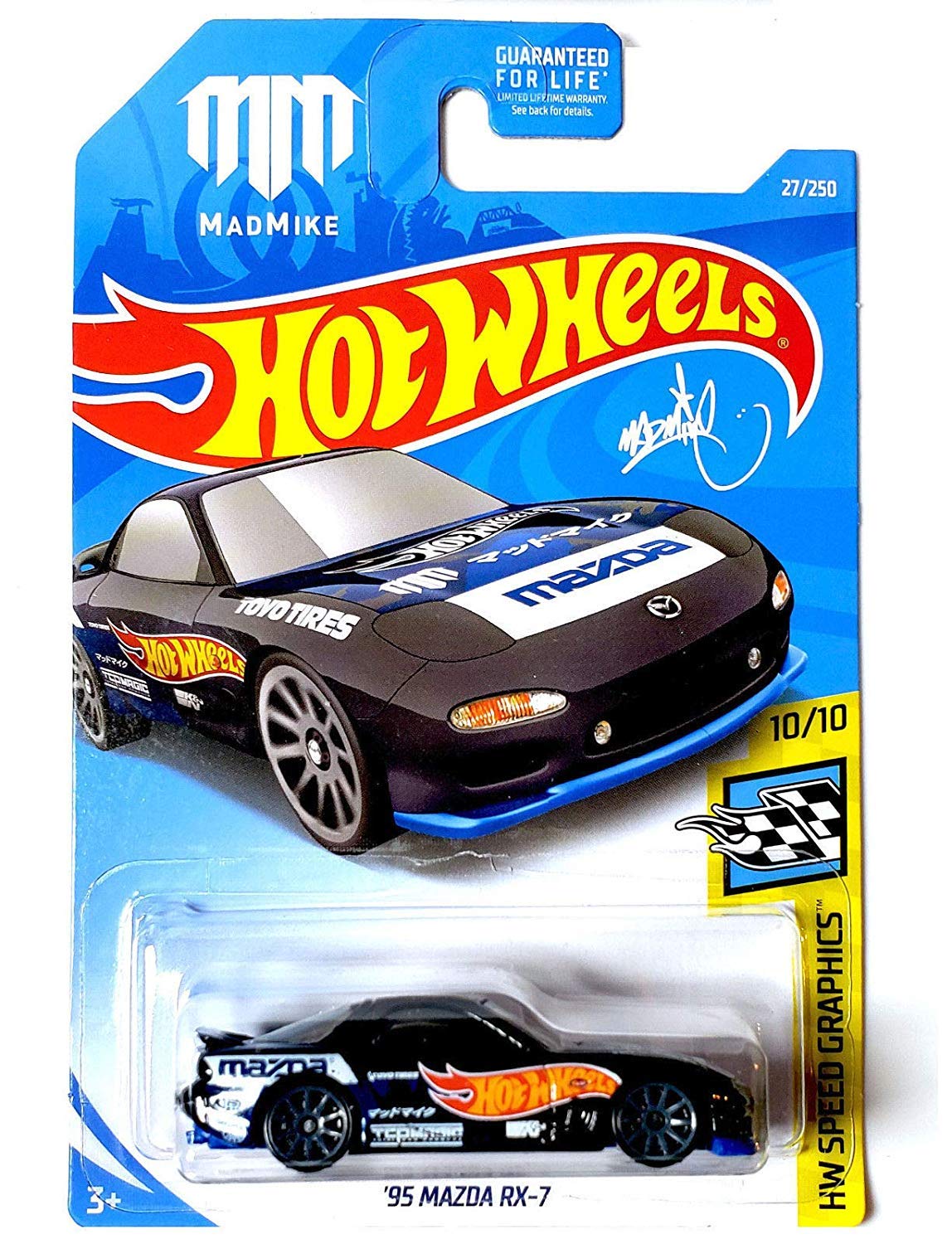 Hot Wheels 2019 MAD Mike HW Speed Graphics - '95 Mazda RX-7