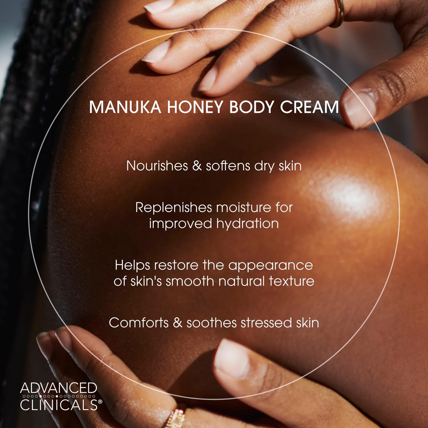 Advanced Clinicals Manuka Honey Body Cream For Women & Men | Body Butter Lotion For Extremely Dry Skin | Collagen Cream
