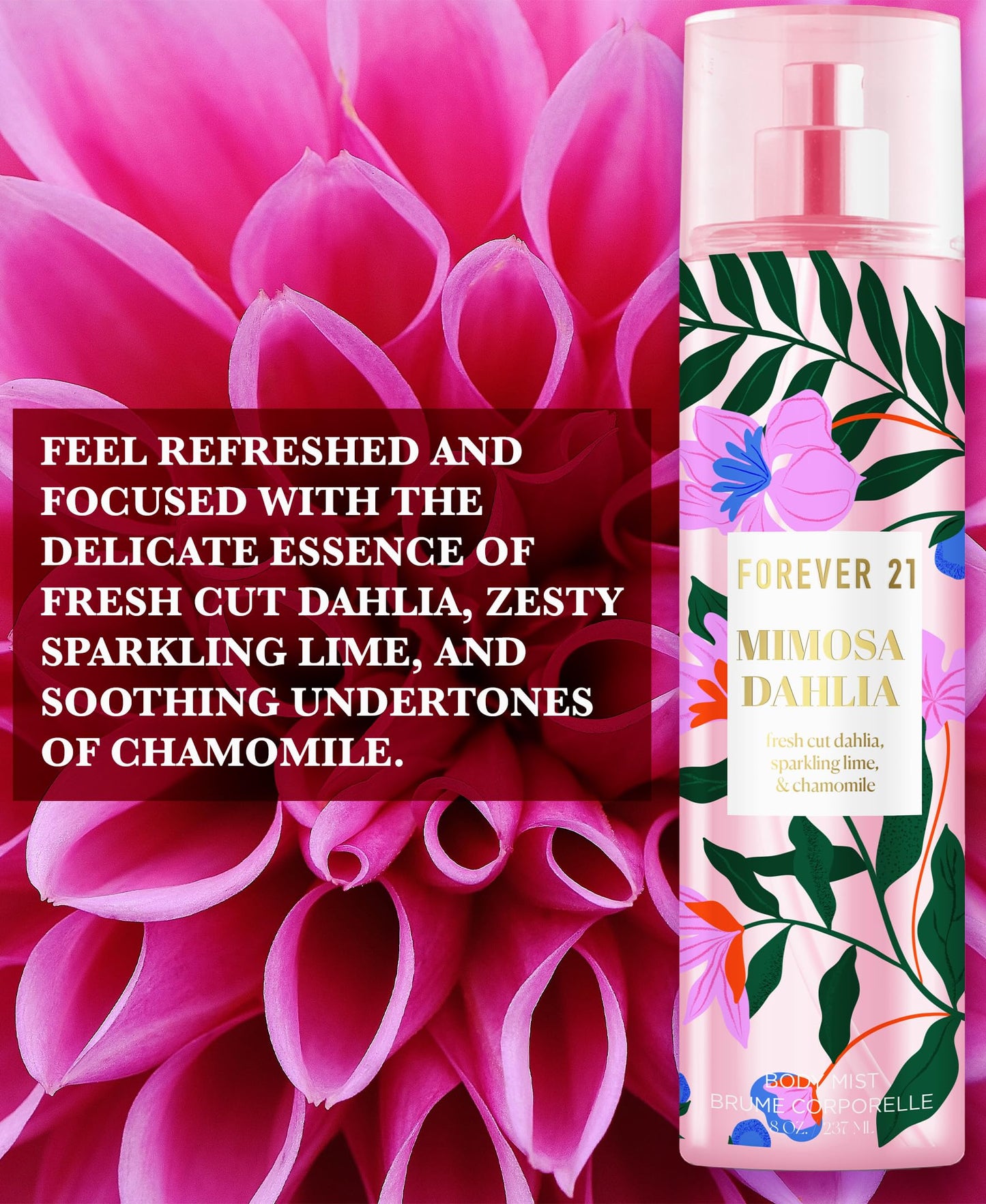 Mimosa Dahlia Body Spray, 8 fl. oz., by Forever 21
