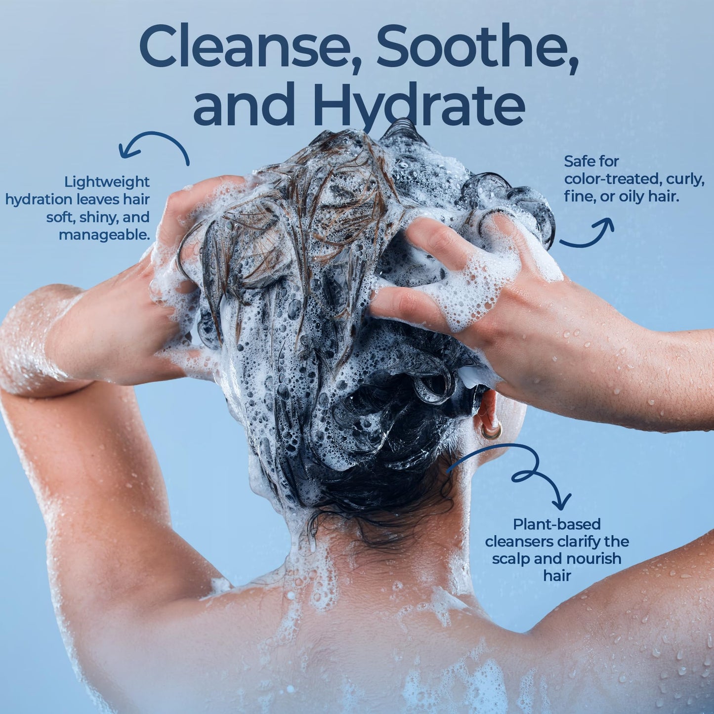 Chamomile Shampoo and Conditioner Set 16 fl oz - No Harsh Sulfates, Clarifying for Oily Dry and Frizzy Hair - Color Safe - Champu de Manzanilla