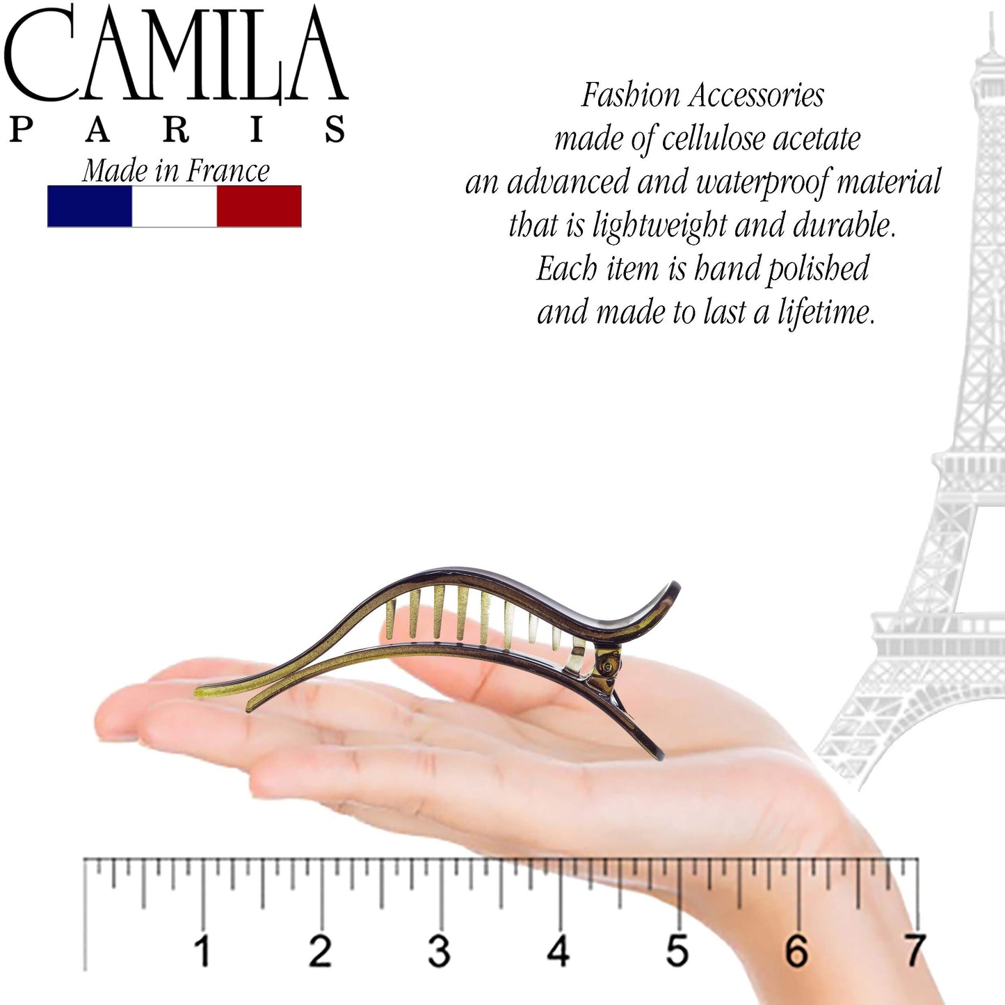 Camila Paris CP922 French Hair Clip for Women, Alligator Clip, Duckbill Girls Hair Claw Clips Jaw Fashion Durable and Styling Hair Accessories